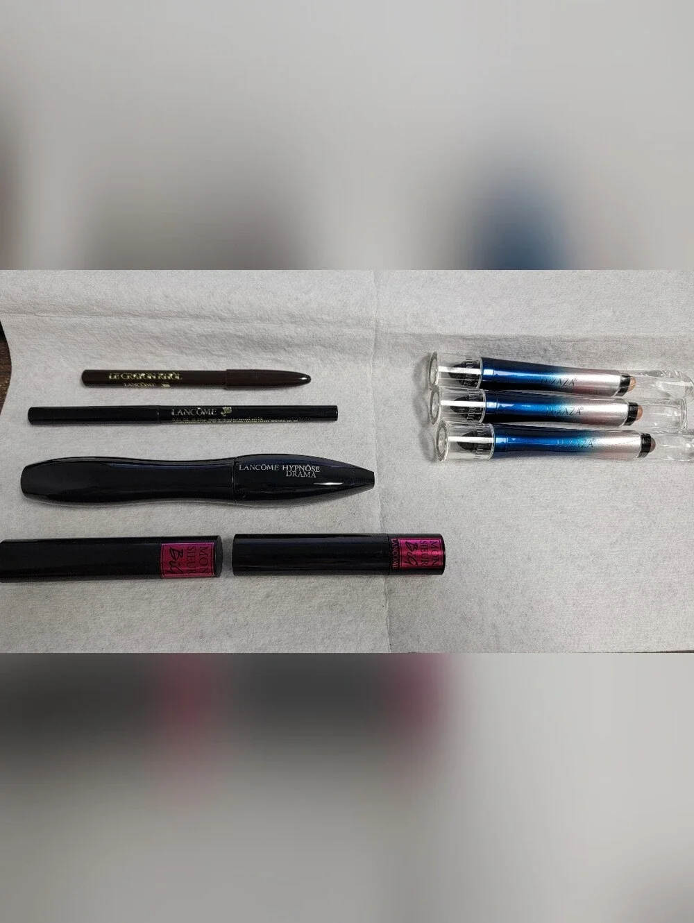 Assorted Eye Makeup-Lancôme Mascara & Eyeliner Bundle w/ Luxaza Eyeshadows-NWOB